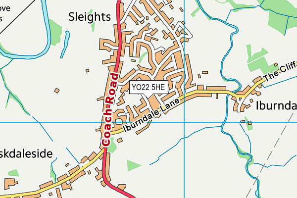YO22 5HE map - OS VectorMap District (Ordnance Survey)