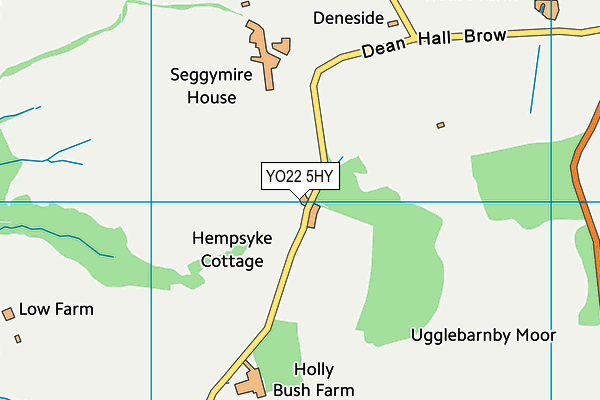 YO22 5HY map - OS VectorMap District (Ordnance Survey)