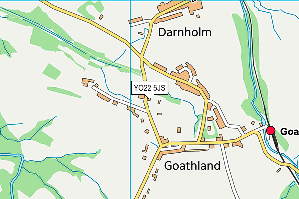 YO22 5JS map - OS VectorMap District (Ordnance Survey)