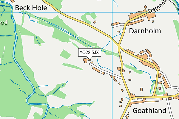 YO22 5JX map - OS VectorMap District (Ordnance Survey)