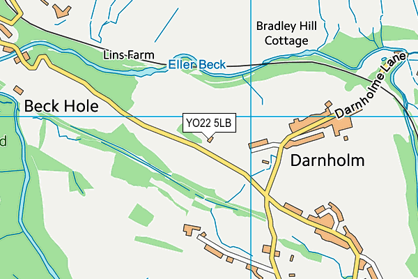 YO22 5LB map - OS VectorMap District (Ordnance Survey)