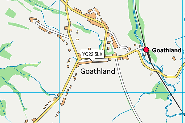 YO22 5LX map - OS VectorMap District (Ordnance Survey)