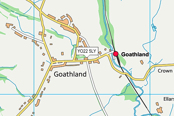 YO22 5LY map - OS VectorMap District (Ordnance Survey)