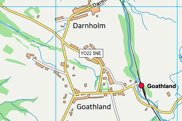 YO22 5NE map - OS VectorMap District (Ordnance Survey)