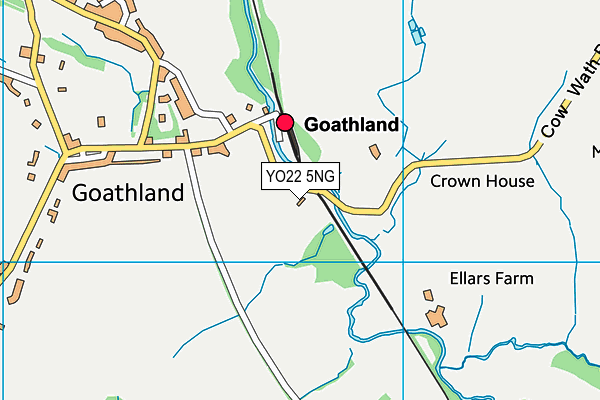 YO22 5NG map - OS VectorMap District (Ordnance Survey)