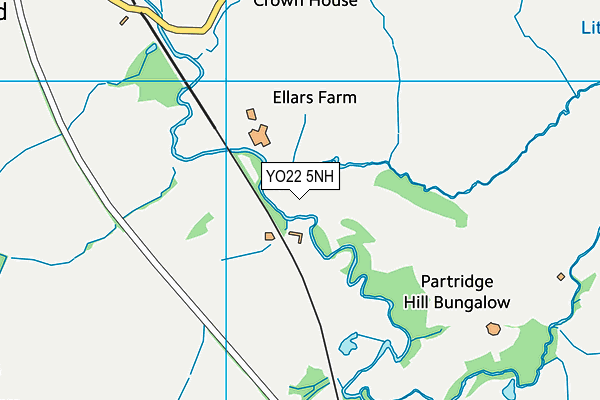 YO22 5NH map - OS VectorMap District (Ordnance Survey)