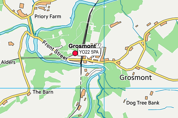 YO22 5PA map - OS VectorMap District (Ordnance Survey)