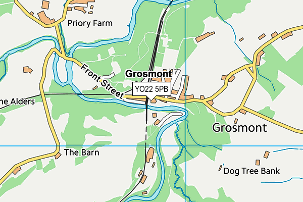 YO22 5PB map - OS VectorMap District (Ordnance Survey)