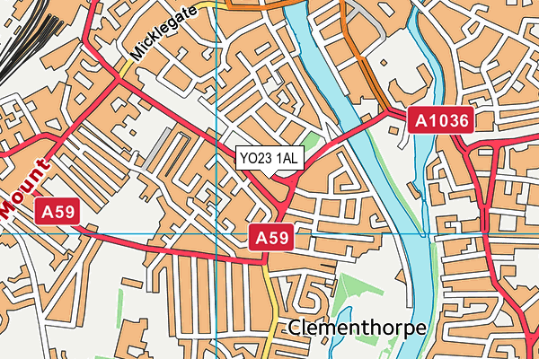 YO23 1AL map - OS VectorMap District (Ordnance Survey)