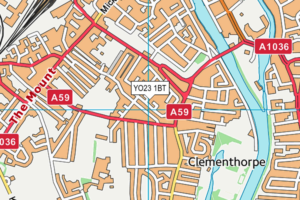 YO23 1BT map - OS VectorMap District (Ordnance Survey)