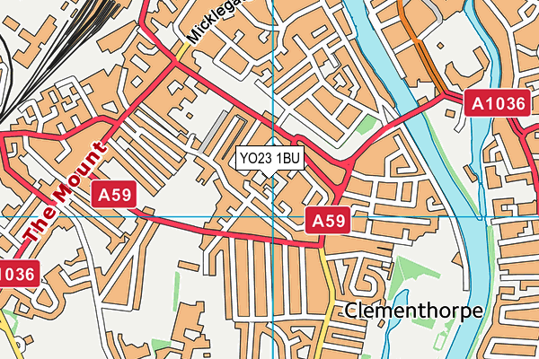 YO23 1BU map - OS VectorMap District (Ordnance Survey)