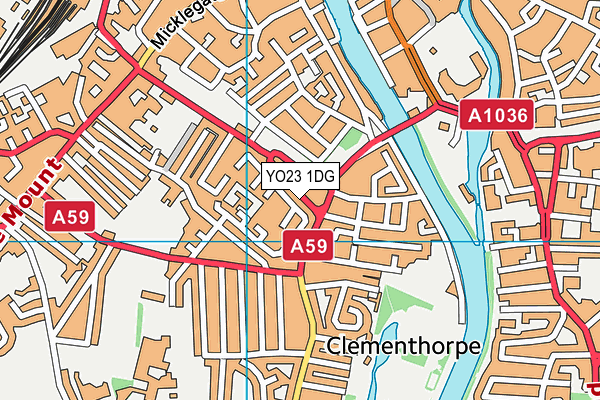 YO23 1DG map - OS VectorMap District (Ordnance Survey)