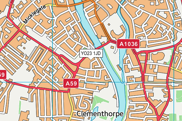 YO23 1JD map - OS VectorMap District (Ordnance Survey)