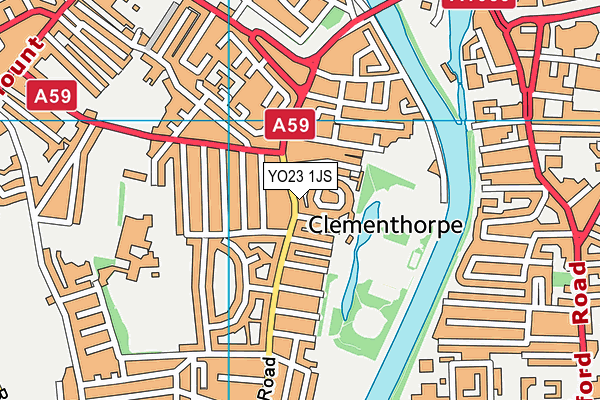 YO23 1JS map - OS VectorMap District (Ordnance Survey)