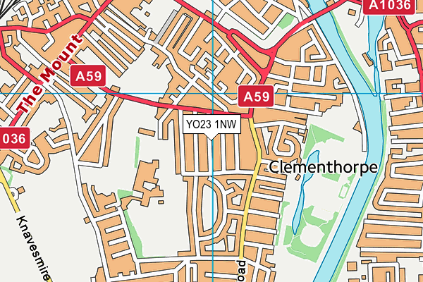 YO23 1NW map - OS VectorMap District (Ordnance Survey)