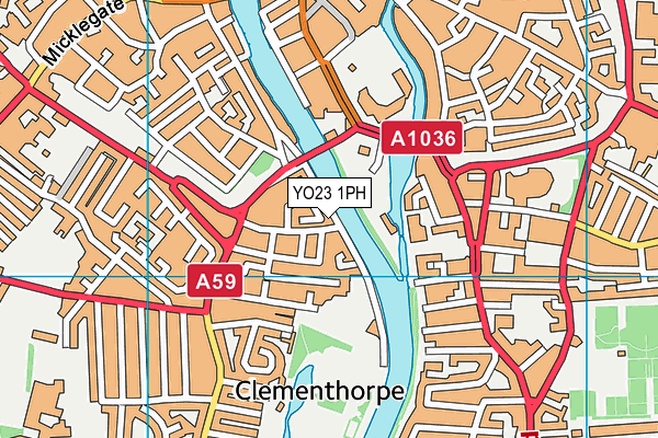 YO23 1PH map - OS VectorMap District (Ordnance Survey)