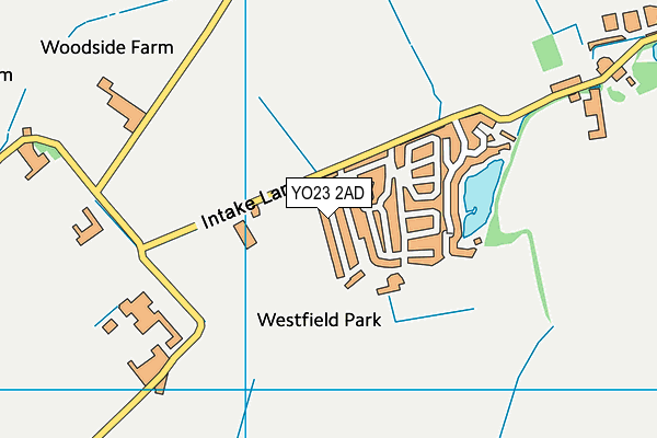 YO23 2AD map - OS VectorMap District (Ordnance Survey)