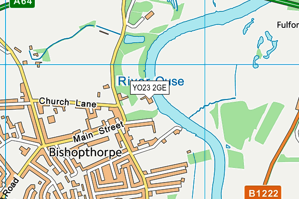 YO23 2GE map - OS VectorMap District (Ordnance Survey)