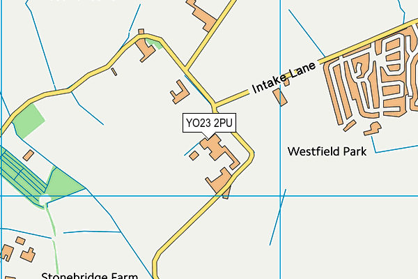 YO23 2PU map - OS VectorMap District (Ordnance Survey)