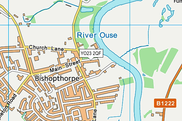 YO23 2QF map - OS VectorMap District (Ordnance Survey)