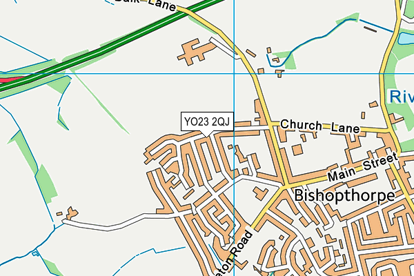 YO23 2QJ map - OS VectorMap District (Ordnance Survey)