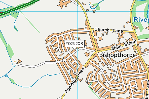 YO23 2QR map - OS VectorMap District (Ordnance Survey)