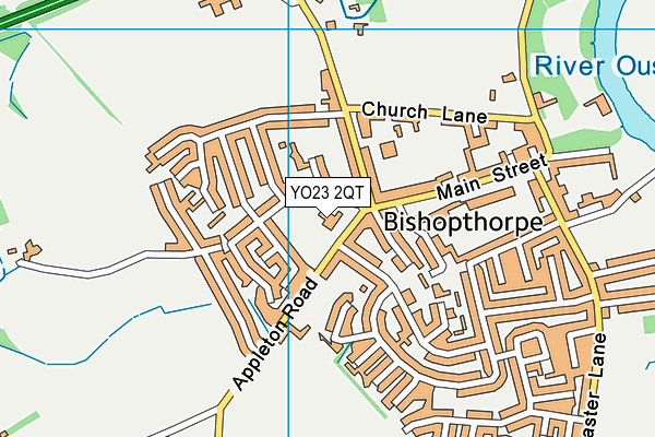 Archbishop Of York Ce Junior School map (YO23 2QT) - OS VectorMap District (Ordnance Survey)