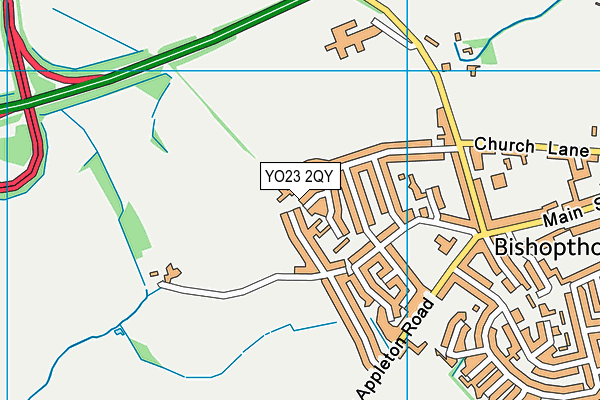 YO23 2QY map - OS VectorMap District (Ordnance Survey)