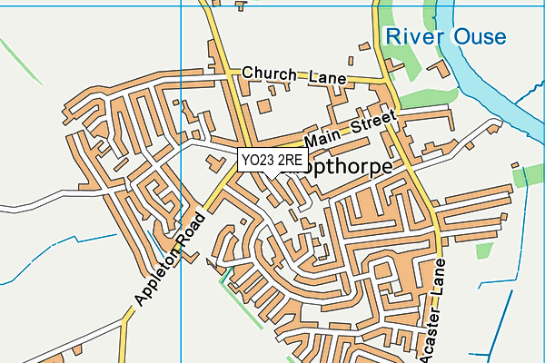 YO23 2RE map - OS VectorMap District (Ordnance Survey)