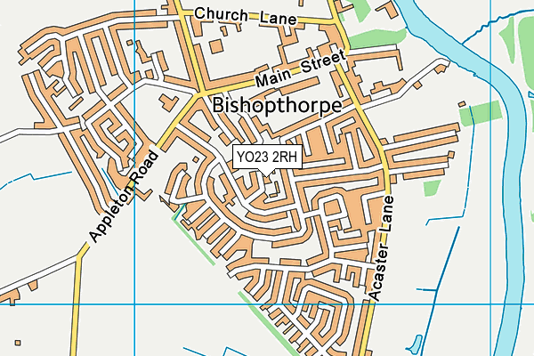YO23 2RH map - OS VectorMap District (Ordnance Survey)