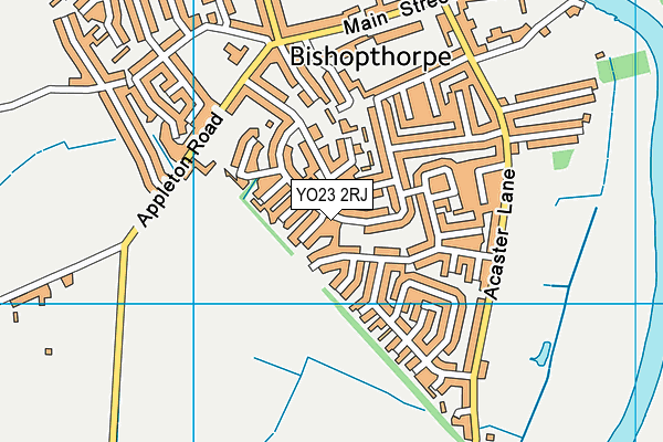 YO23 2RJ map - OS VectorMap District (Ordnance Survey)
