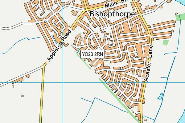 YO23 2RN map - OS VectorMap District (Ordnance Survey)