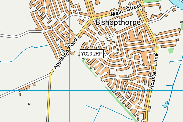 YO23 2RP map - OS VectorMap District (Ordnance Survey)