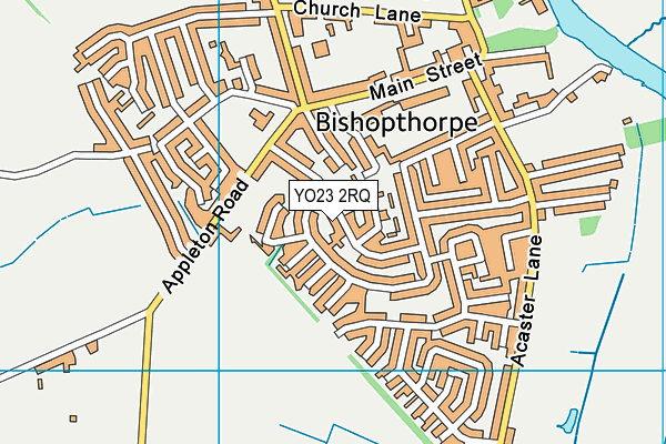 YO23 2RQ map - OS VectorMap District (Ordnance Survey)