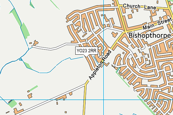 YO23 2RR map - OS VectorMap District (Ordnance Survey)