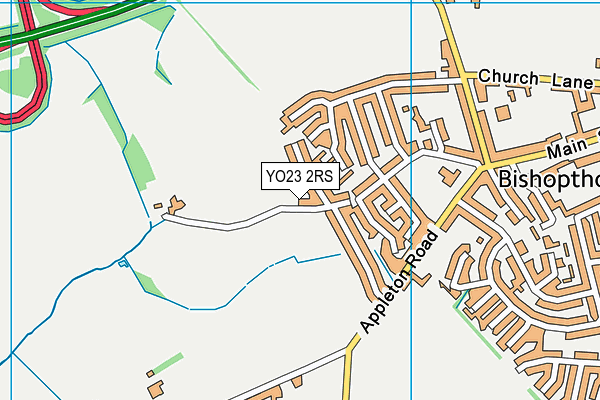 YO23 2RS map - OS VectorMap District (Ordnance Survey)