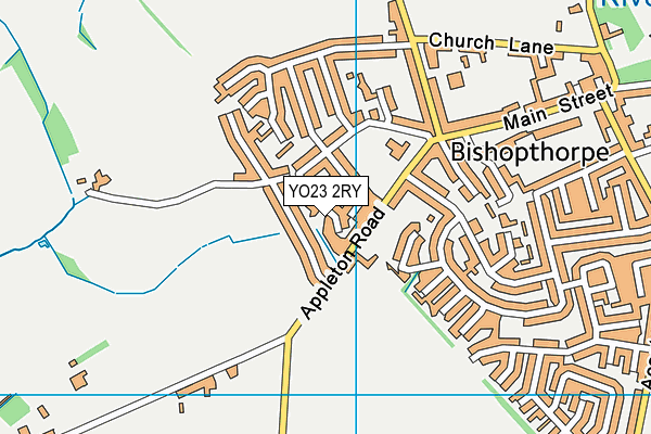 YO23 2RY map - OS VectorMap District (Ordnance Survey)