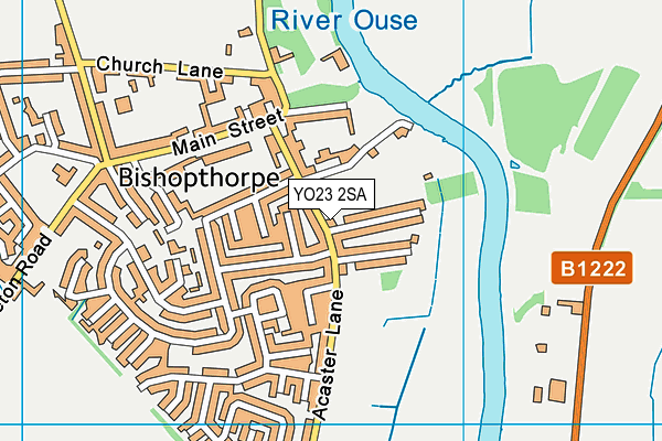 YO23 2SA map - OS VectorMap District (Ordnance Survey)