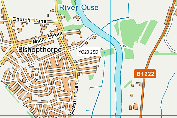 YO23 2SD map - OS VectorMap District (Ordnance Survey)