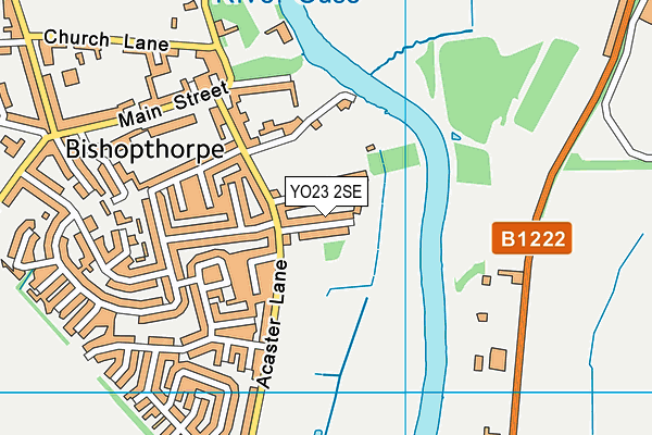 YO23 2SE map - OS VectorMap District (Ordnance Survey)