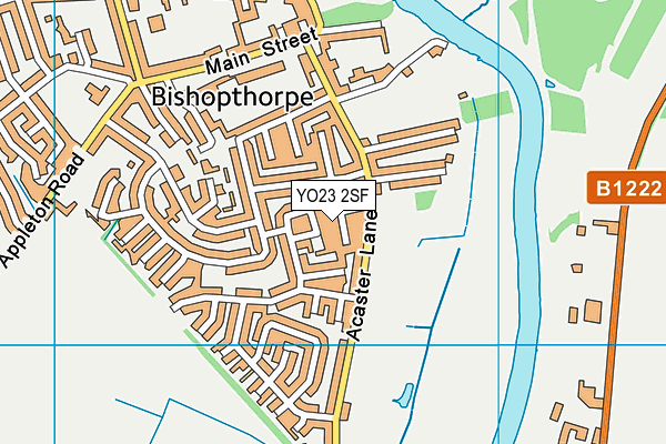 YO23 2SF map - OS VectorMap District (Ordnance Survey)