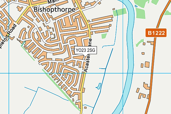 YO23 2SG map - OS VectorMap District (Ordnance Survey)