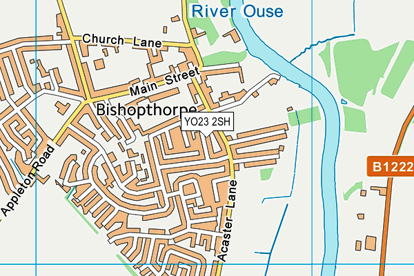YO23 2SH map - OS VectorMap District (Ordnance Survey)
