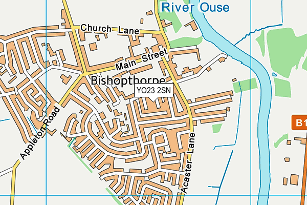 YO23 2SN map - OS VectorMap District (Ordnance Survey)