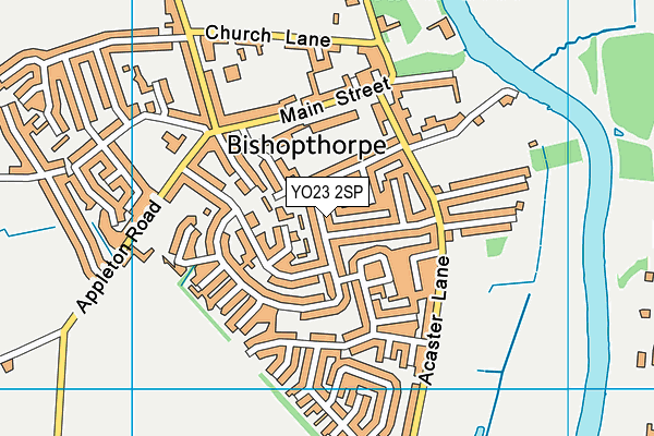 YO23 2SP map - OS VectorMap District (Ordnance Survey)