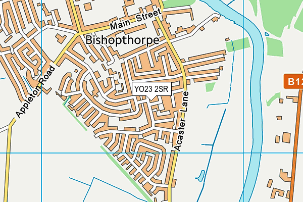YO23 2SR map - OS VectorMap District (Ordnance Survey)