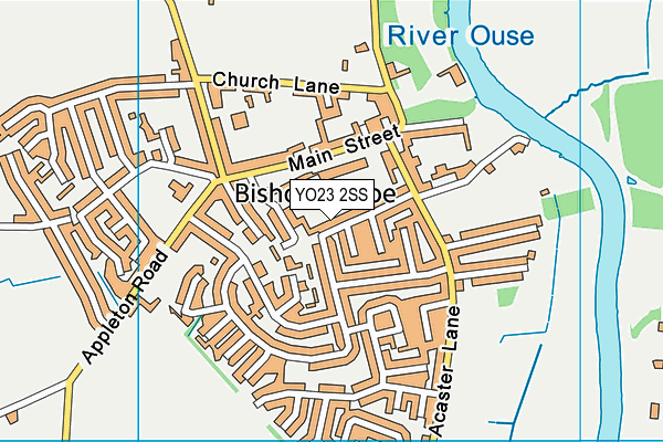 YO23 2SS map - OS VectorMap District (Ordnance Survey)