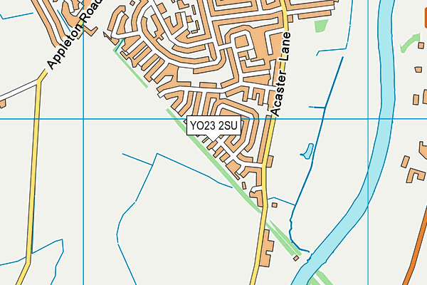 YO23 2SU map - OS VectorMap District (Ordnance Survey)