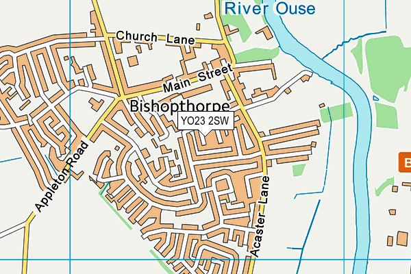 YO23 2SW map - OS VectorMap District (Ordnance Survey)
