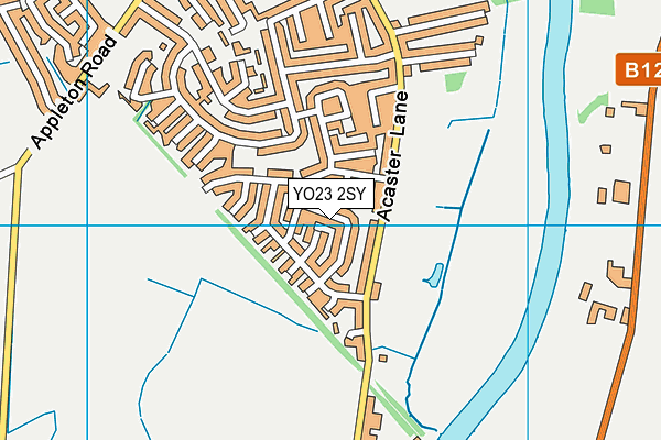 YO23 2SY map - OS VectorMap District (Ordnance Survey)